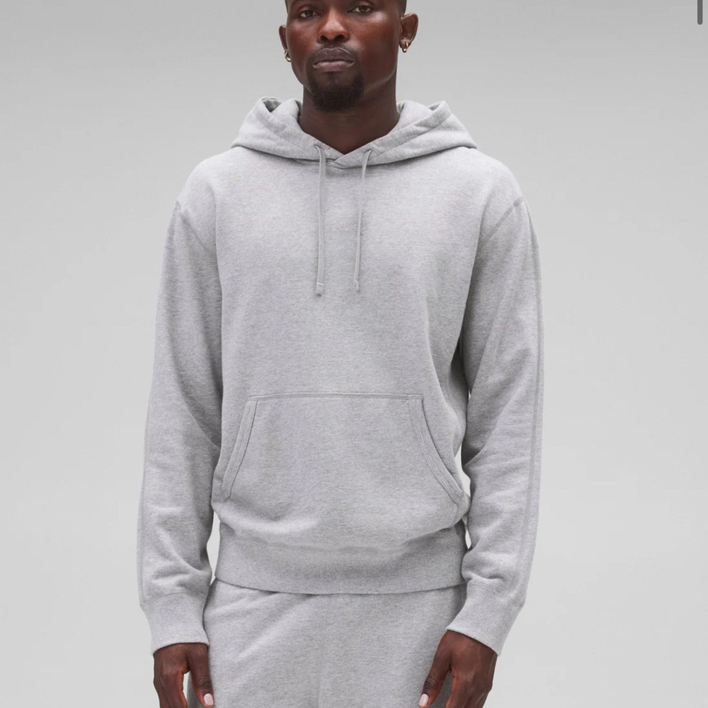Reigning Champ Midweight Designer Hoodie - Heather Grey - Men’s Small